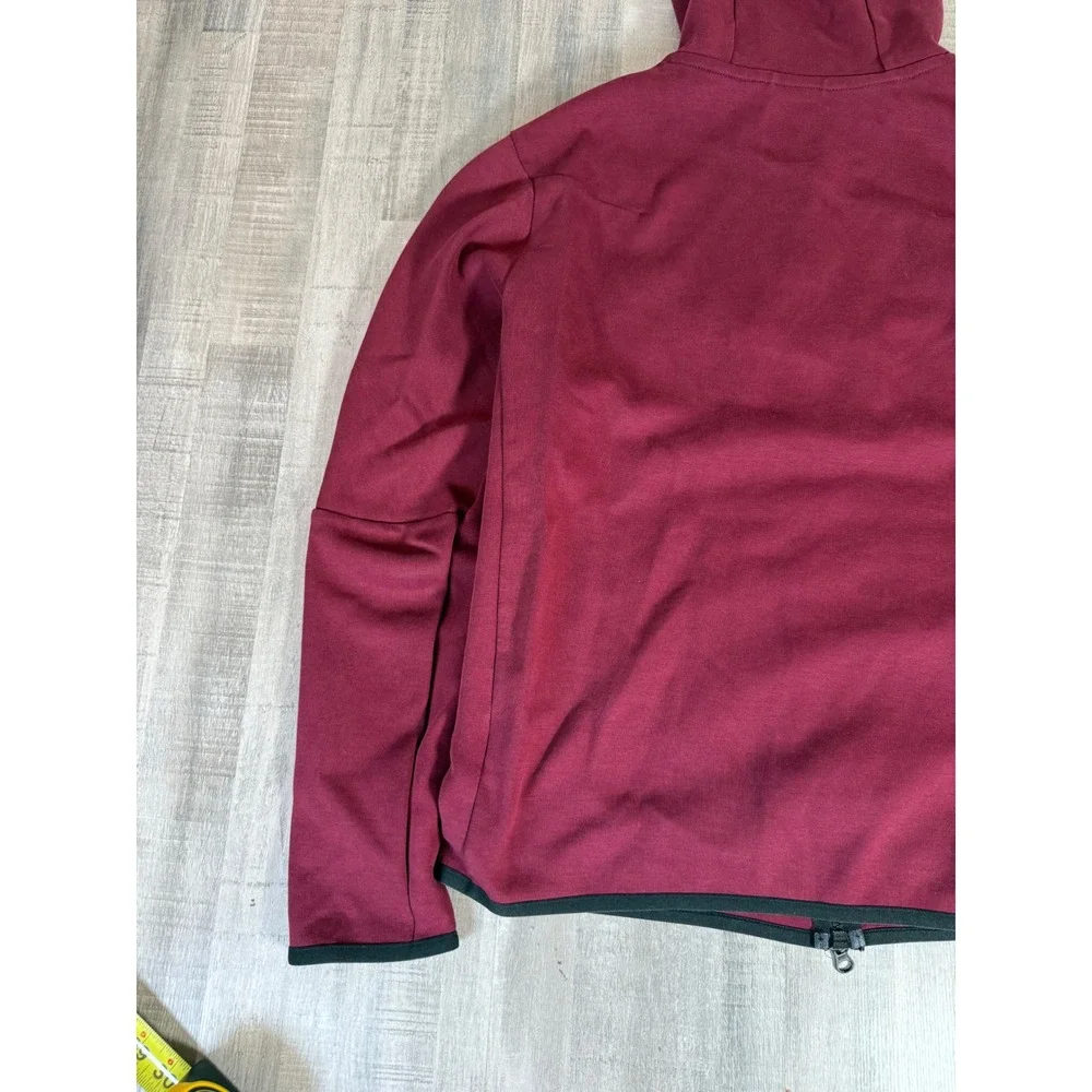 Nike Tech Fleece Full Zip Hoodie Jacket Burgundy Maroon CU4489-638 Mens Medium